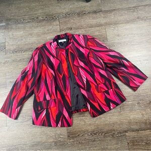 KASPER Blazer Women Plus Size 20W Pink Open Front Business Casual Careerwear